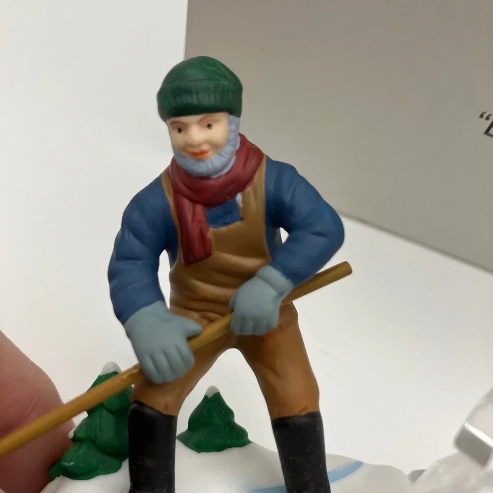 Dept 56 Heritage Village Blue Star Ice Harvesters Set of 2 Figurines Retired VTG